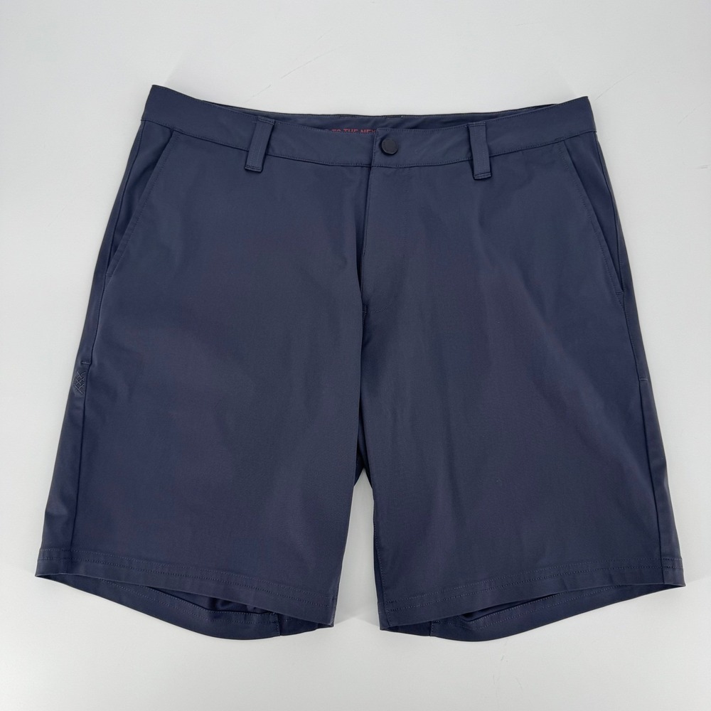 Rhone Commuter Shorts Mens 34 Navy Blue Technical Stretch Performance Golf 8 In